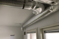 Insulated ductwork in apartment